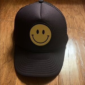 ISSI Black Cap with Yellow Smiley